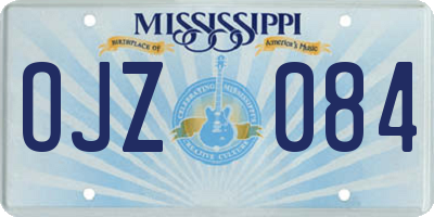 MS license plate OJZ084