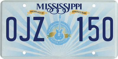 MS license plate OJZ150