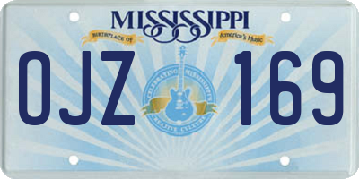 MS license plate OJZ169