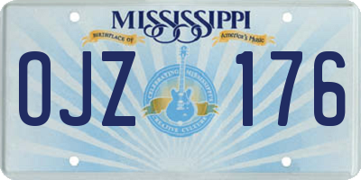 MS license plate OJZ176