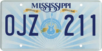 MS license plate OJZ211