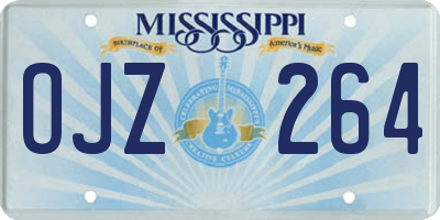MS license plate OJZ264