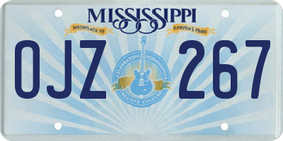 MS license plate OJZ267