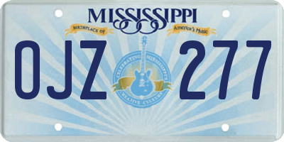 MS license plate OJZ277