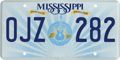 MS license plate OJZ282