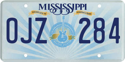 MS license plate OJZ284