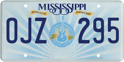 MS license plate OJZ295