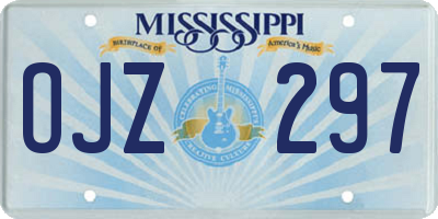 MS license plate OJZ297