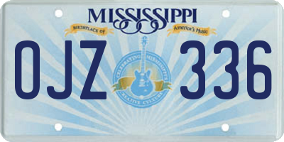 MS license plate OJZ336
