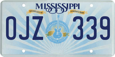 MS license plate OJZ339