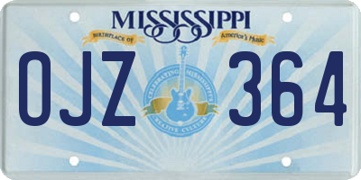 MS license plate OJZ364