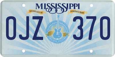 MS license plate OJZ370