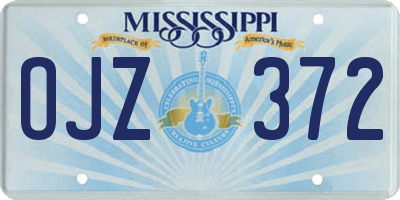 MS license plate OJZ372