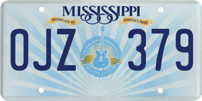 MS license plate OJZ379