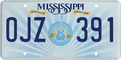 MS license plate OJZ391
