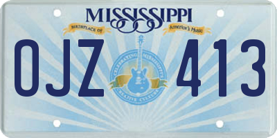 MS license plate OJZ413