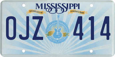 MS license plate OJZ414