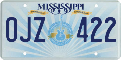 MS license plate OJZ422