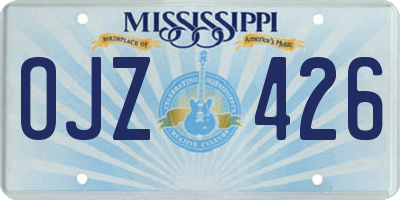 MS license plate OJZ426