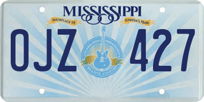 MS license plate OJZ427