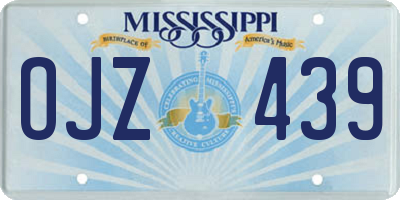 MS license plate OJZ439