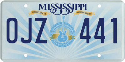MS license plate OJZ441