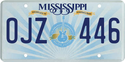 MS license plate OJZ446