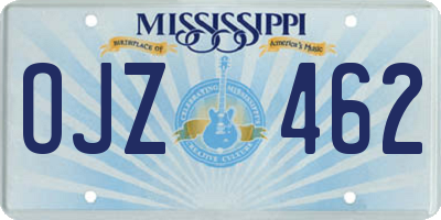 MS license plate OJZ462