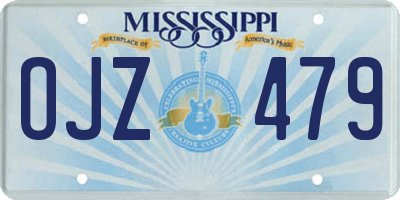 MS license plate OJZ479