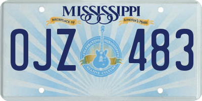 MS license plate OJZ483