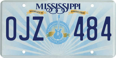 MS license plate OJZ484