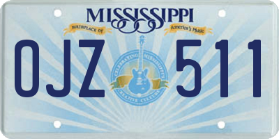 MS license plate OJZ511
