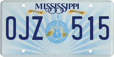 MS license plate OJZ515