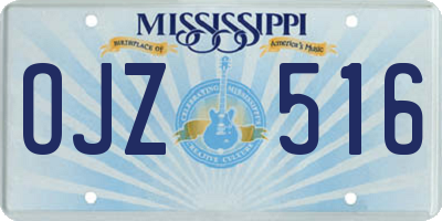 MS license plate OJZ516
