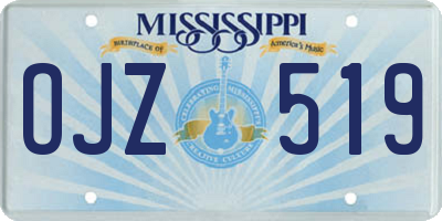 MS license plate OJZ519