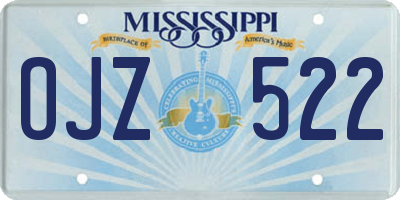 MS license plate OJZ522