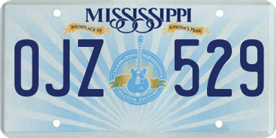 MS license plate OJZ529