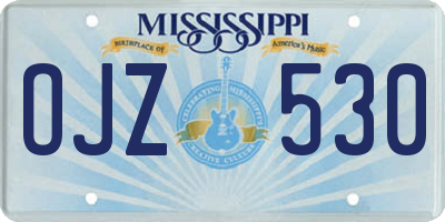 MS license plate OJZ530