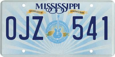 MS license plate OJZ541