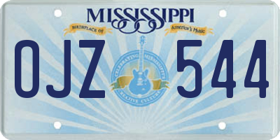 MS license plate OJZ544