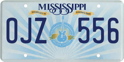 MS license plate OJZ556