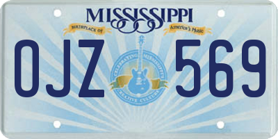 MS license plate OJZ569