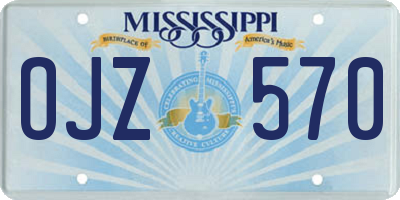 MS license plate OJZ570