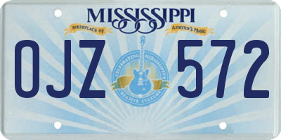 MS license plate OJZ572