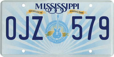 MS license plate OJZ579