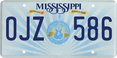 MS license plate OJZ586