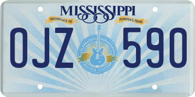 MS license plate OJZ590