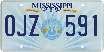 MS license plate OJZ591