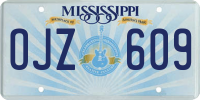 MS license plate OJZ609