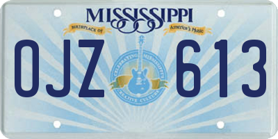 MS license plate OJZ613
